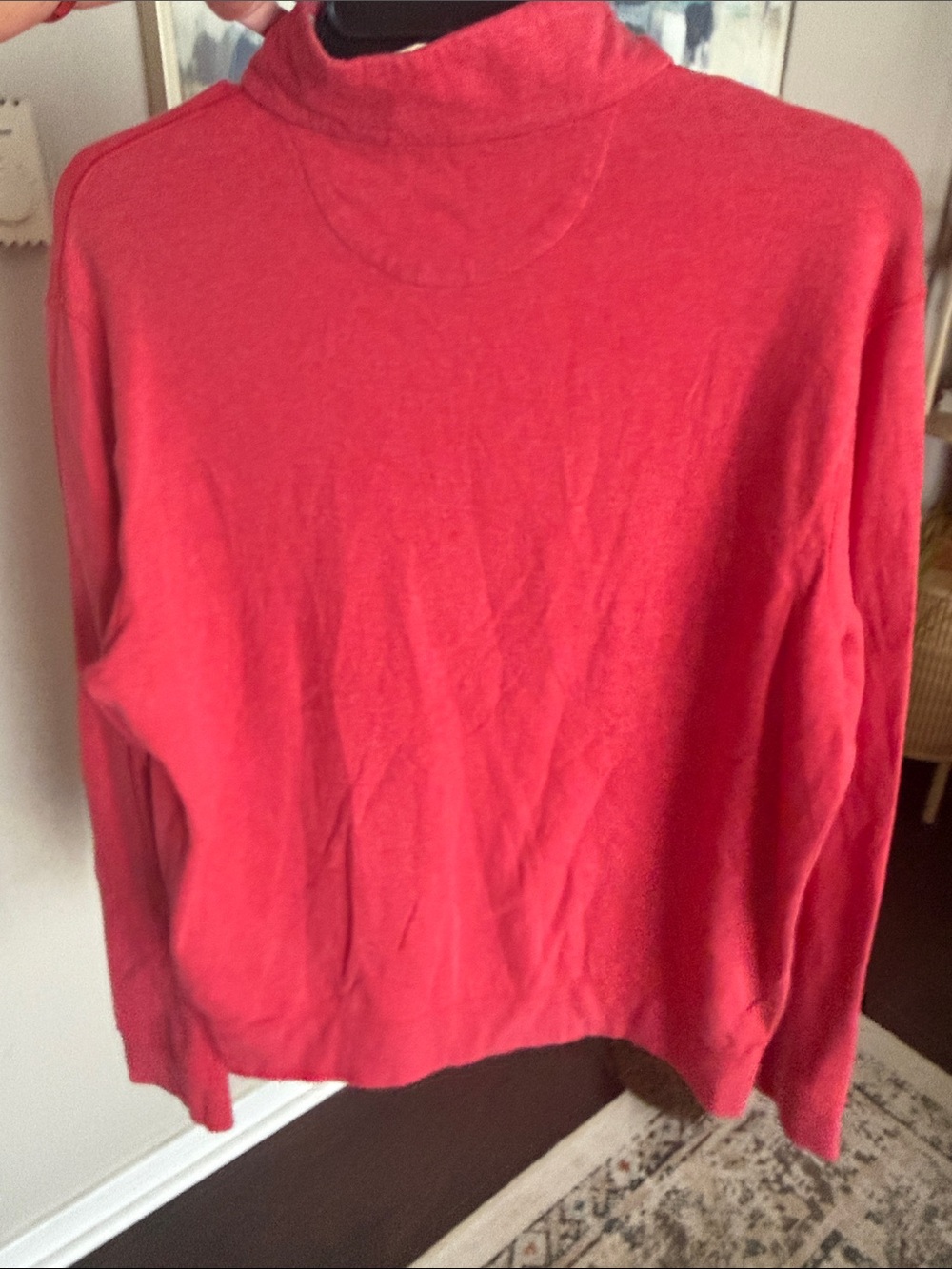 Ralph Lauren Bright Red Half-Zip Sweatshirt - Picture 8 of 10